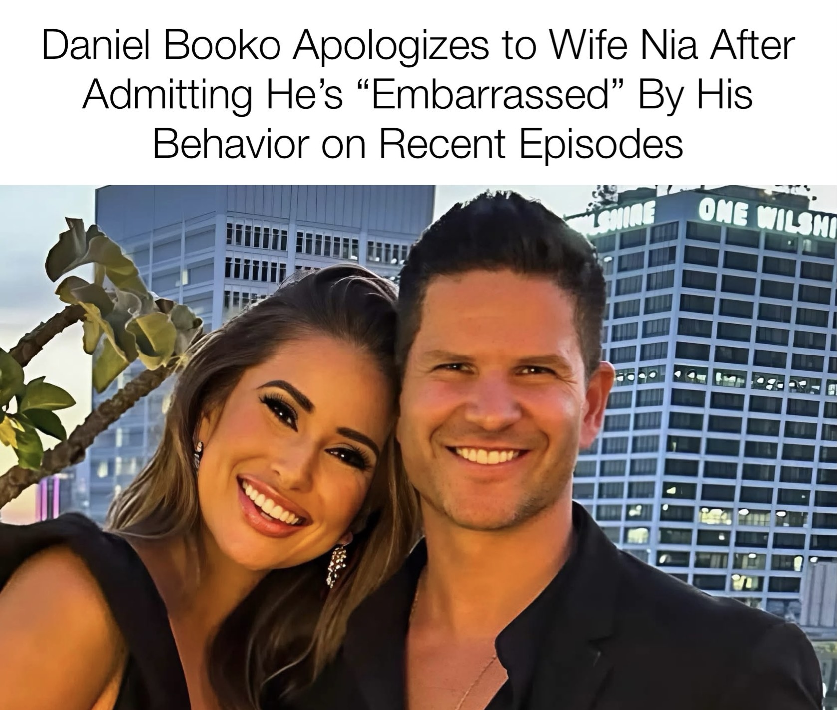 Danny Booko Apologizes After Backlash Over Heated Argument With Wife Nia Sanchez on The Valley